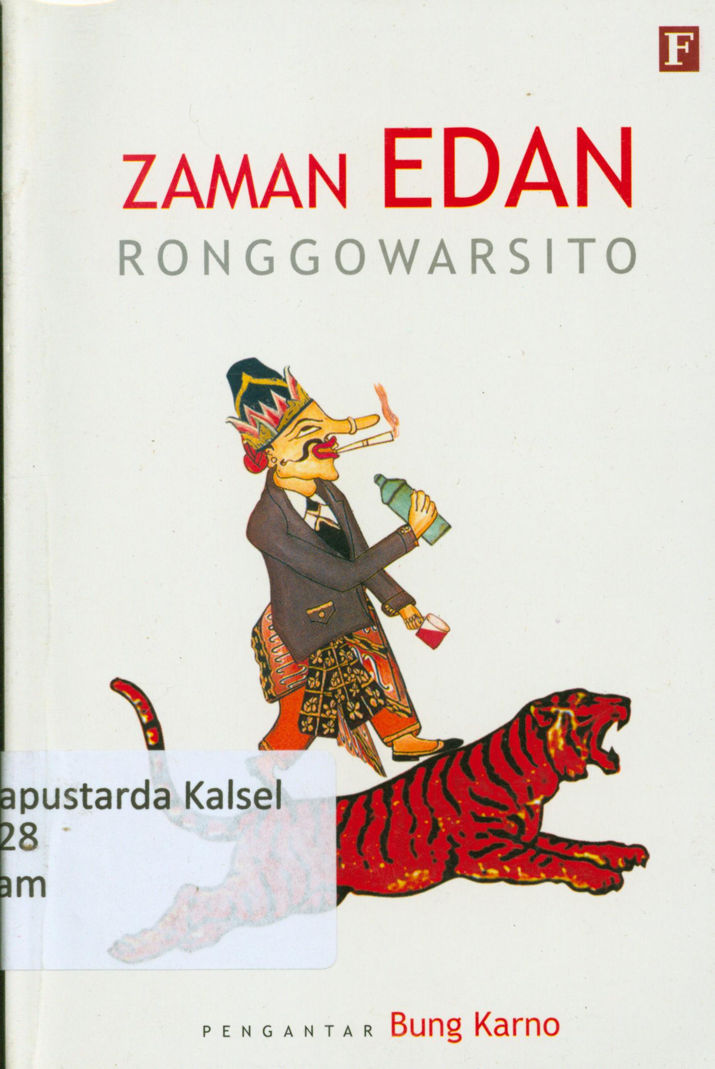 Cover Zaman edan ronggowarsito / penyunting, Ahmad Norman