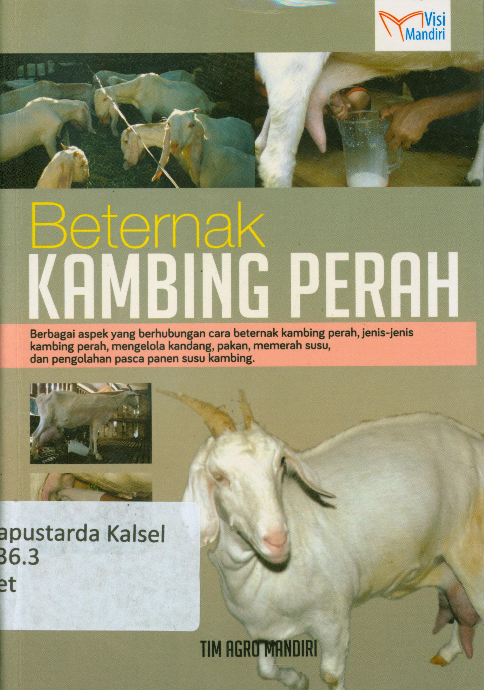 Cover Beternak kambing Perah / Tim Agro Mandiri