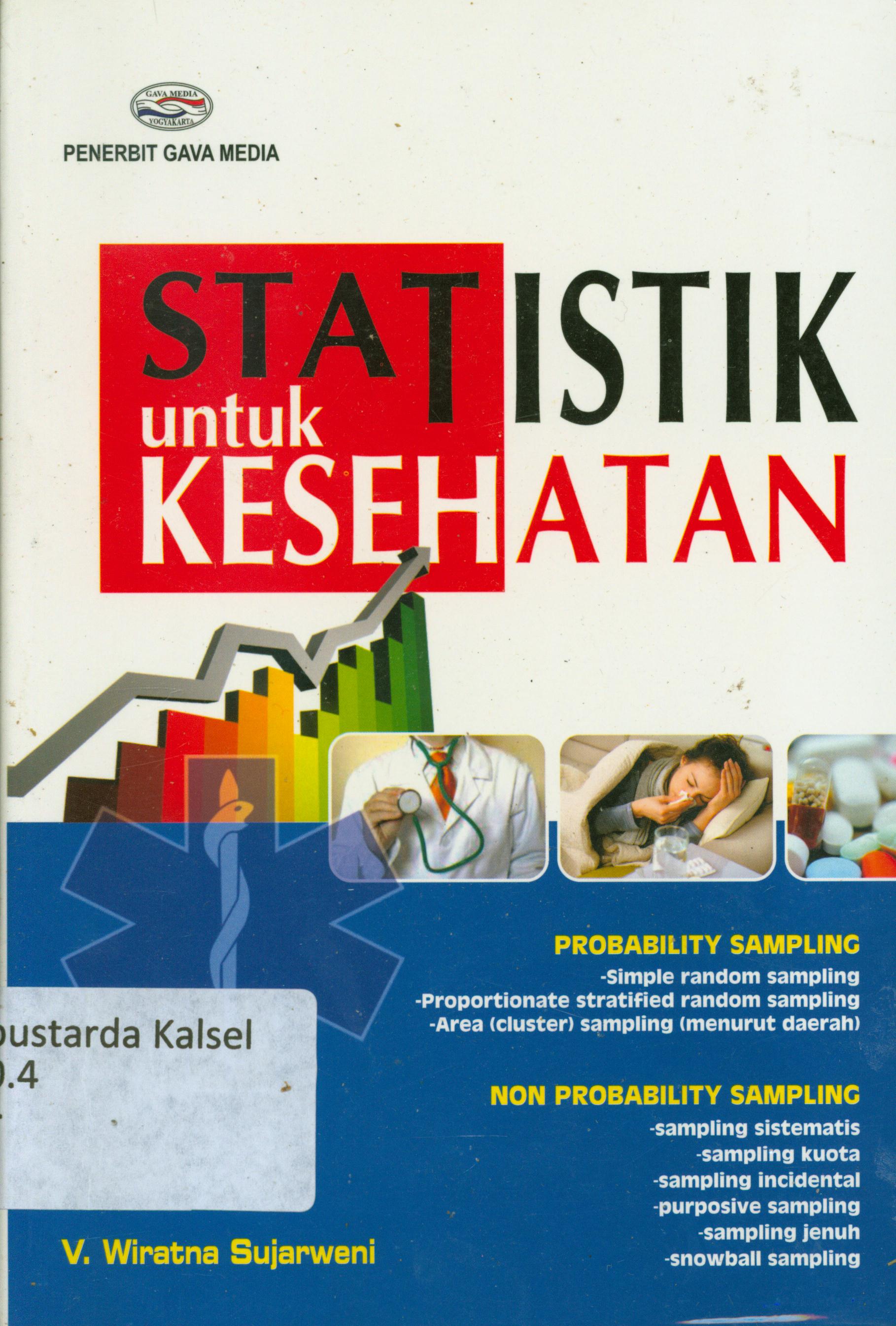 Cover Statistik untuk kesehatan / V.Wiratna Sujarweni.