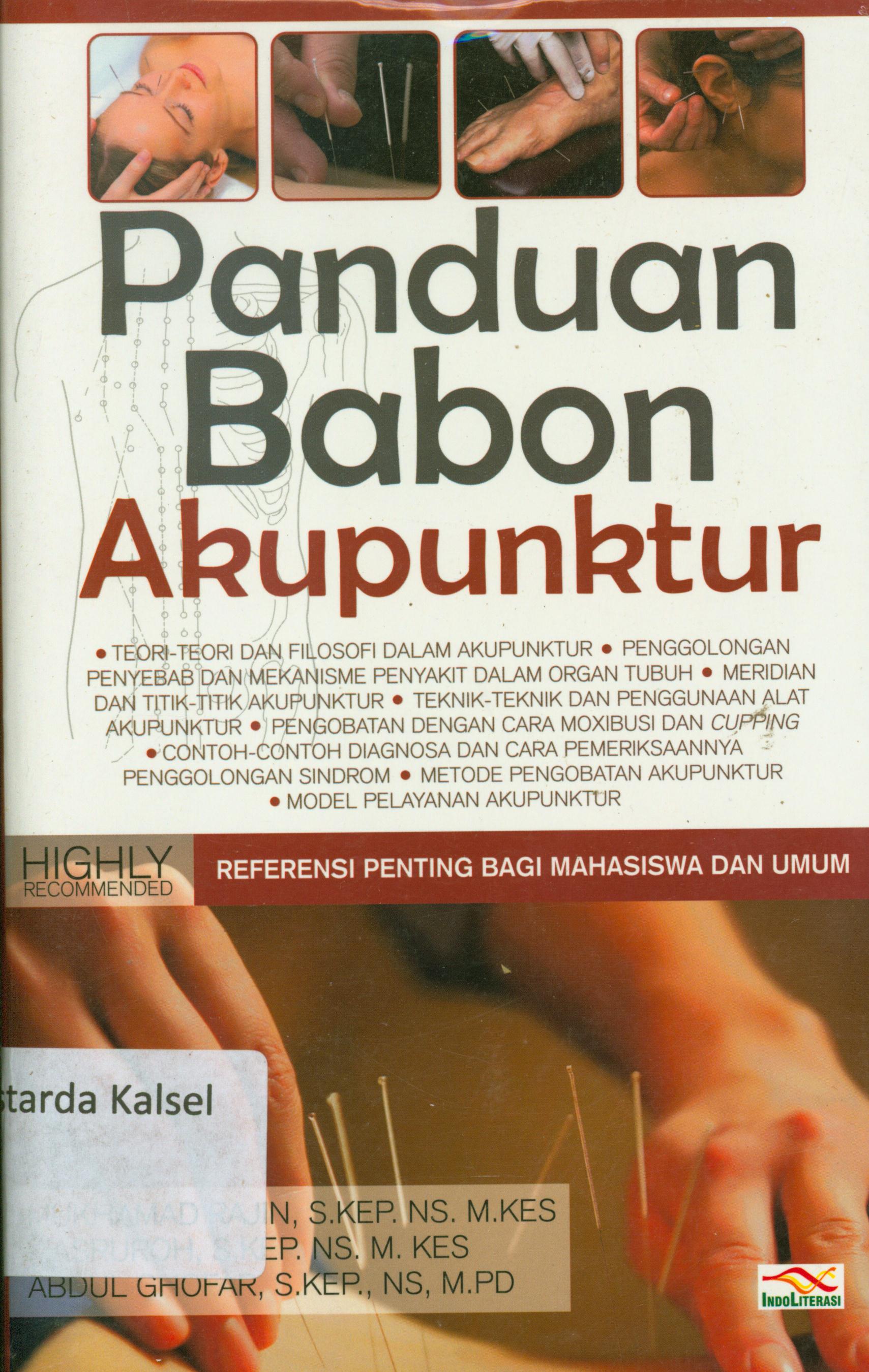 Cover Panduan babon akupuntur / Mukhamad Rajin, Masruroh, Abdul Qhofar ; penyunting, Nur Iswarso, Ayuninda Erdiani