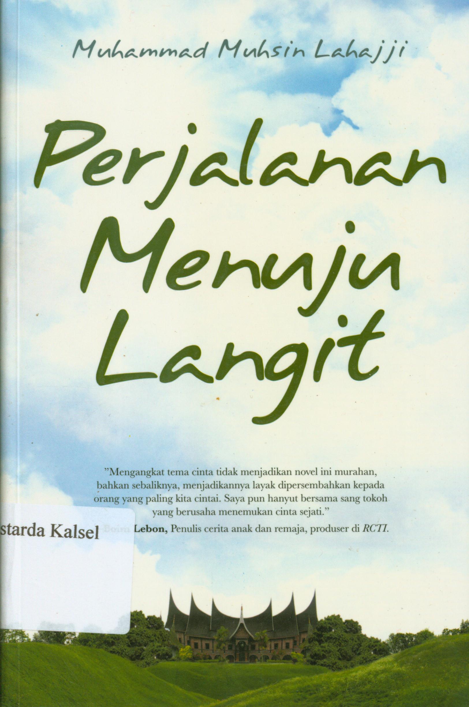 Cover Perjalanan menuju langit / Muhammmad Muhsin Lahajji ; editor, Cahyadi H. Prabowo.