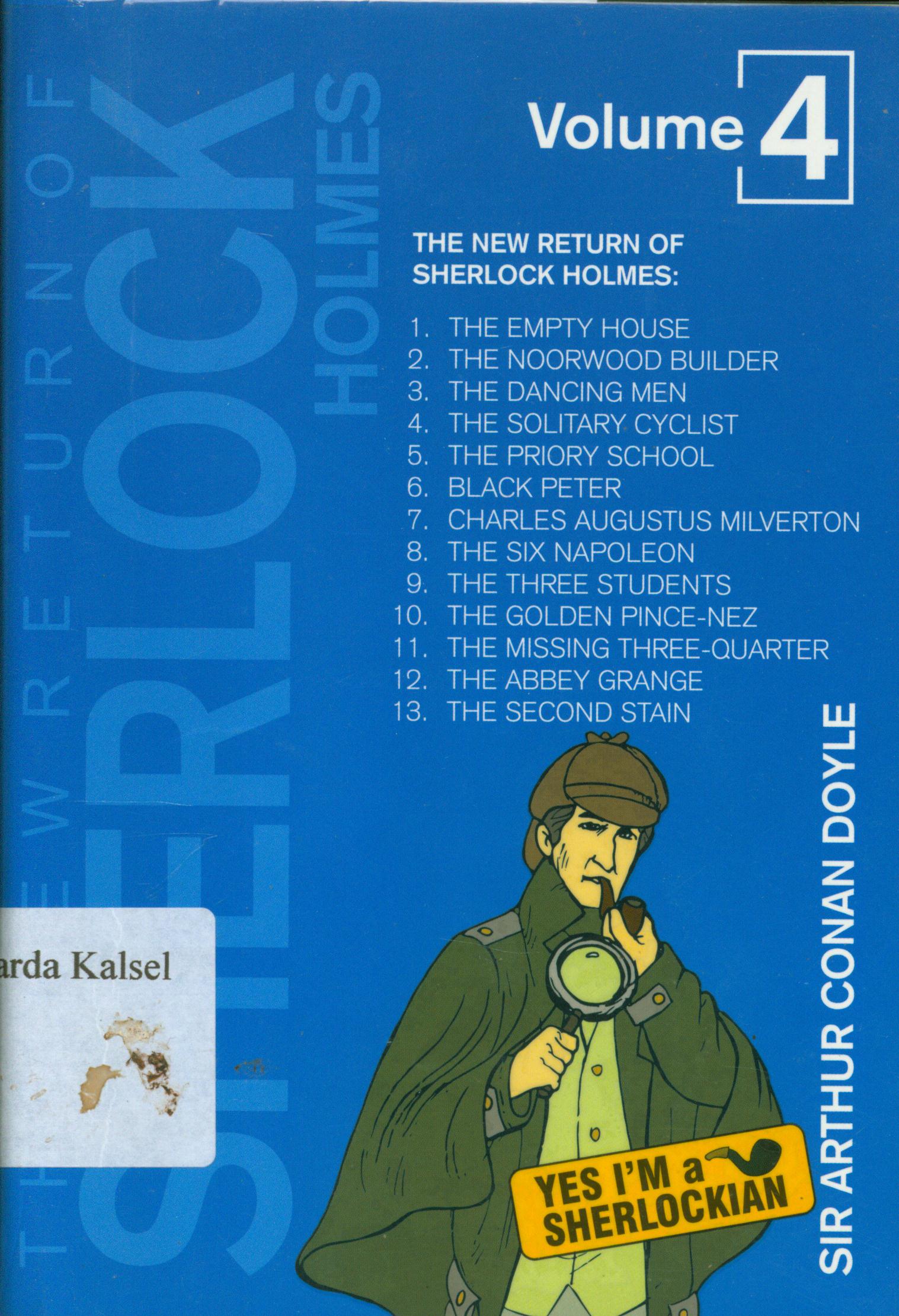 Cover New return of sherlock holmes / Sir Arthur Conan Doyle ; penerjemah, Ismanto, Ahmad Asnawi, Sutrisno.