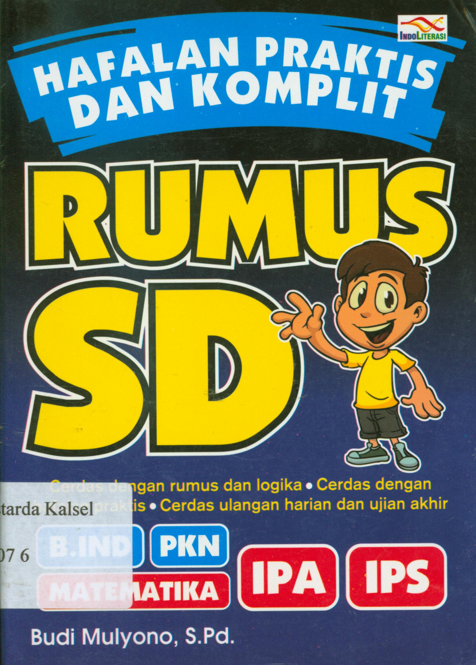 Cover Hafalan praktis dan komplit rumus SD / Budi Mulyono.