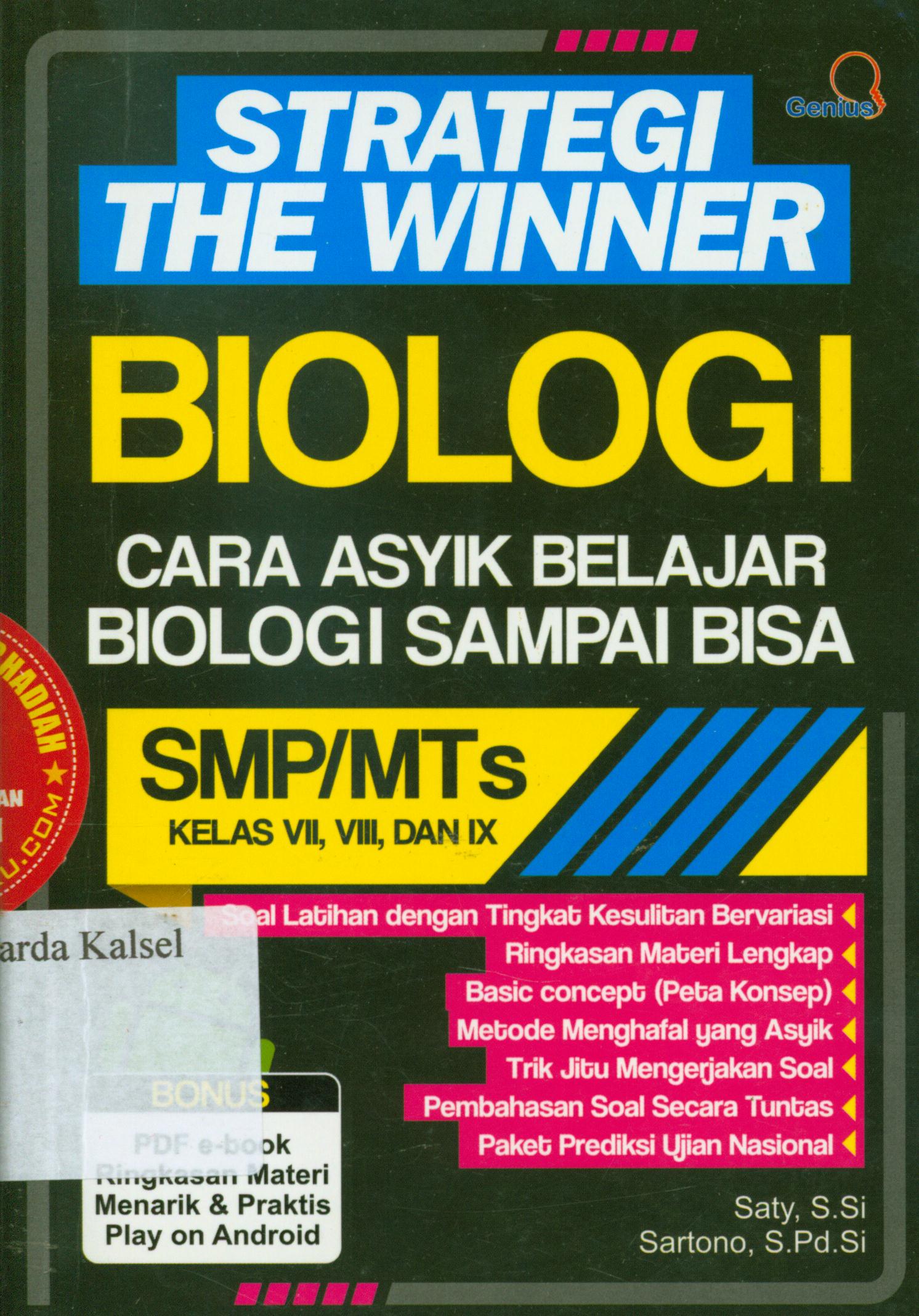 Cover Strategi the winner biologi / Saty, Sartono.