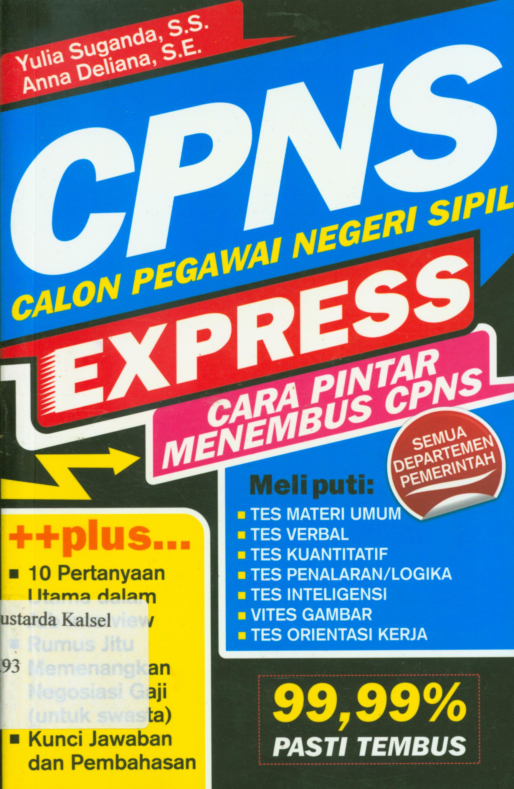 Cover CPNS express / Yulia Suganda, Anna Deliana.