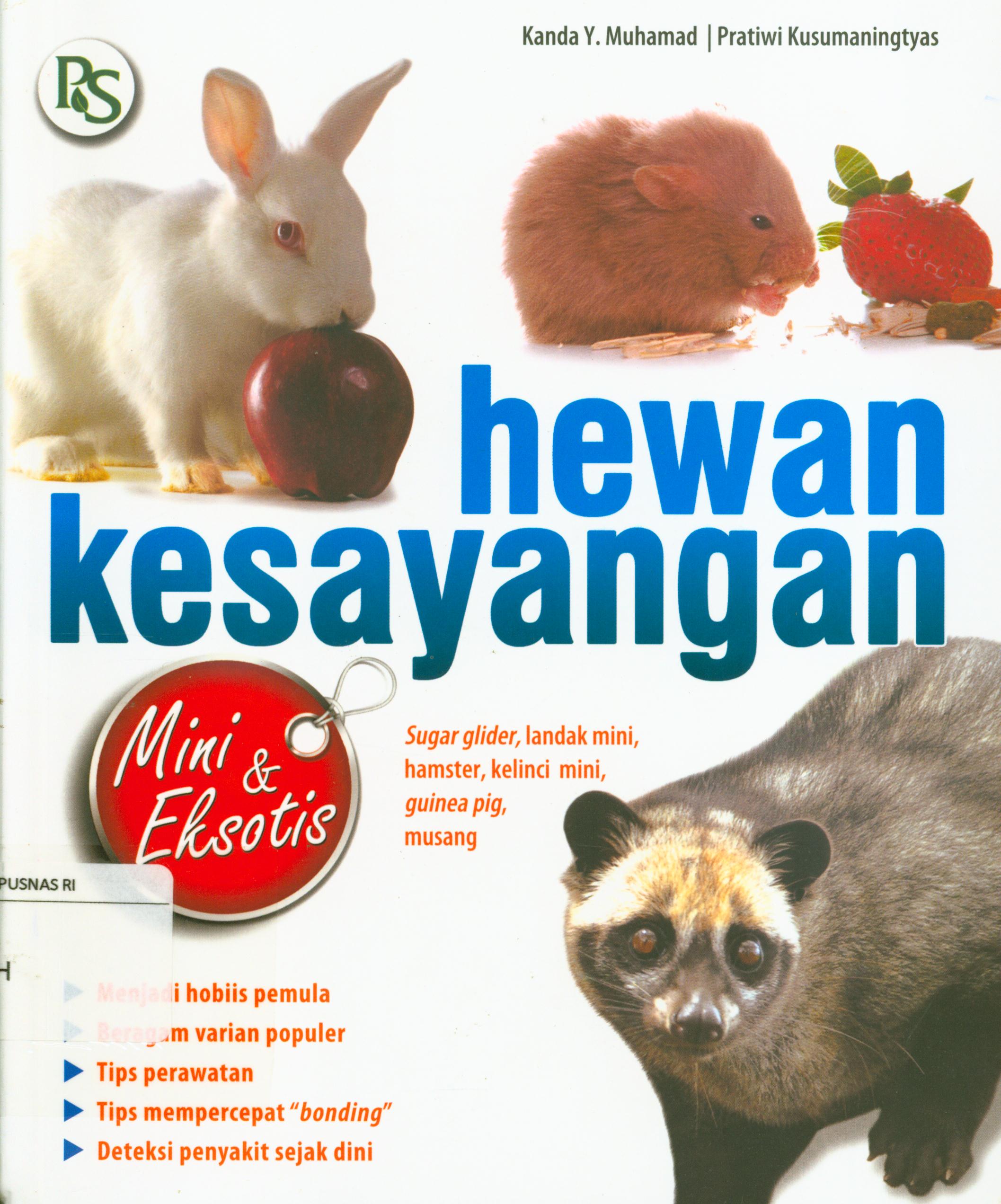 Cover Hewan kesayangan / Kanda Y. Muhammad, Pratiwi Kusumaningtyas.