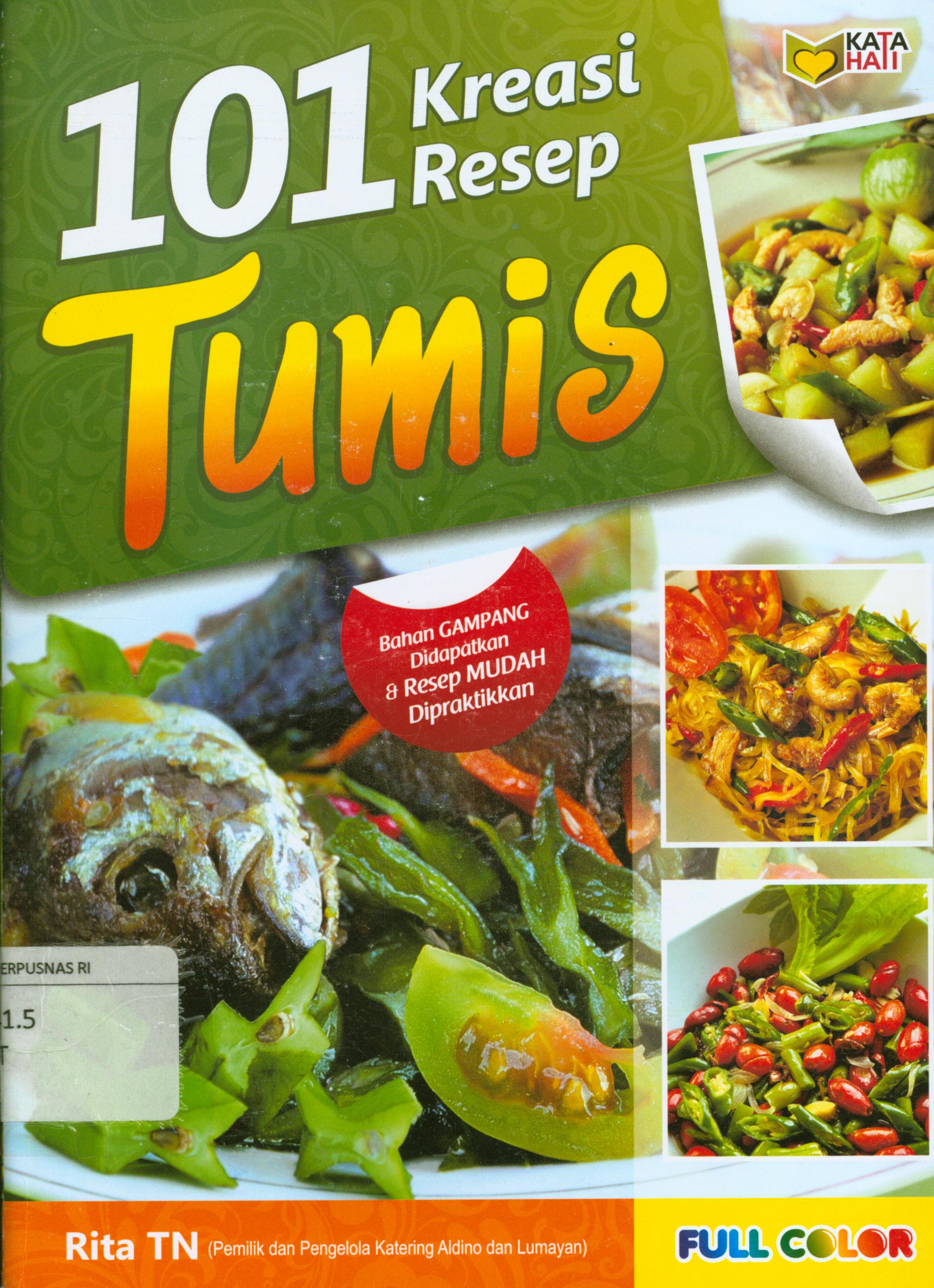 Cover Seratus satu kreasi resep tumis / Rita.