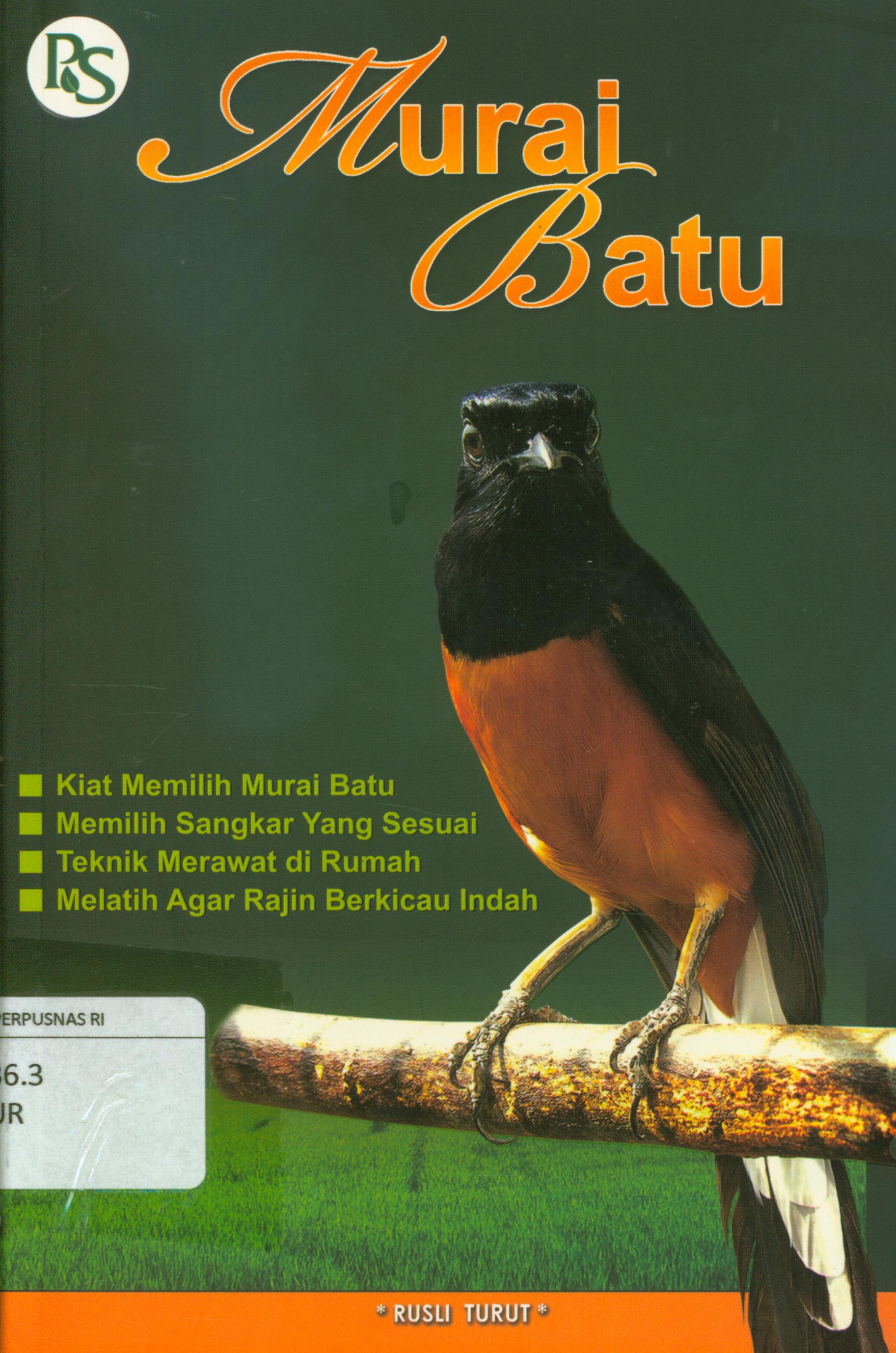 Cover Murai batu / Rusli Turut.