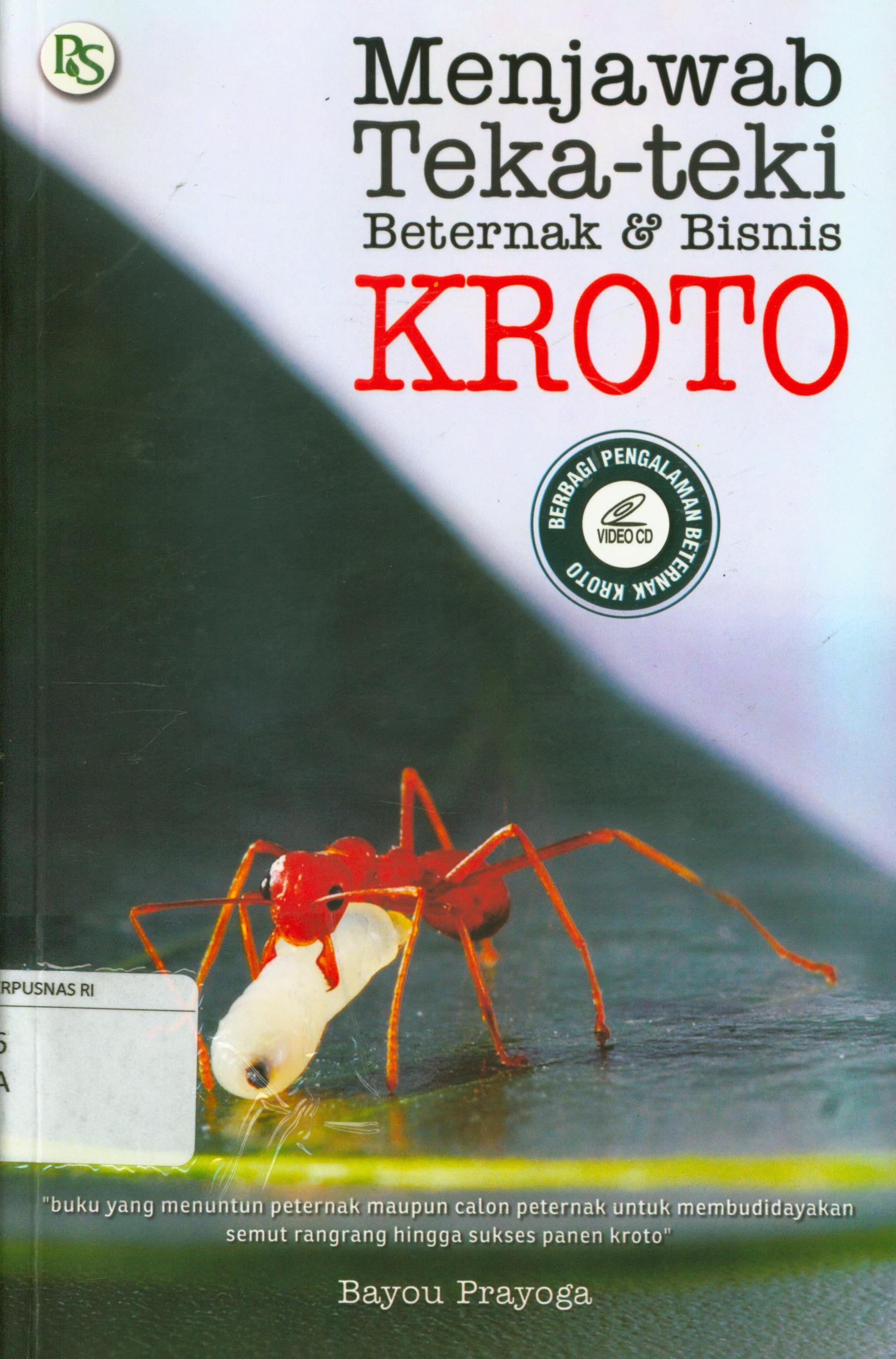 Cover Menjawab teka-teki beternak dan bisnis kroto / Bayou Prayoga.