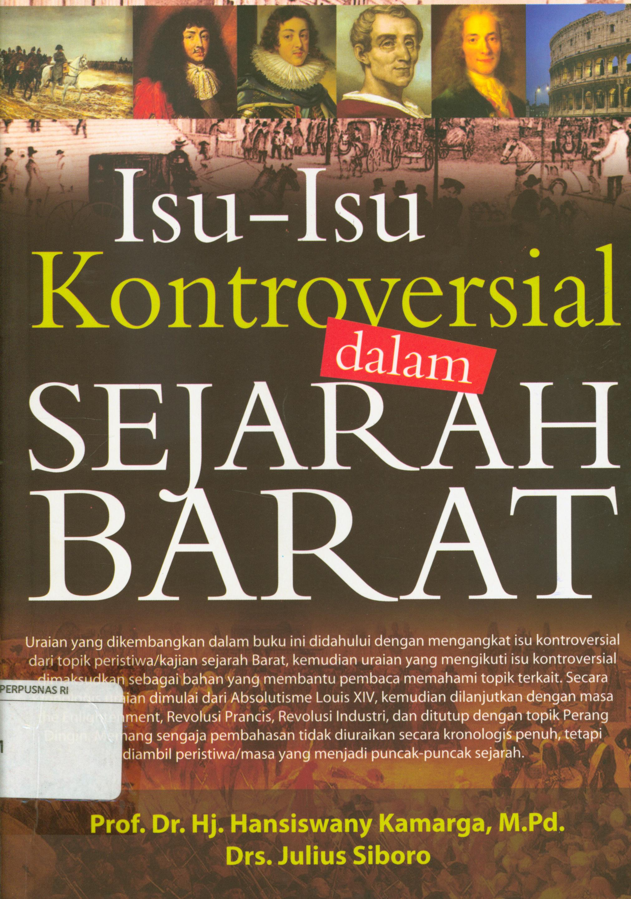 Cover Isu-isu kontroversial dalam sejarah barat / Bansiswany.