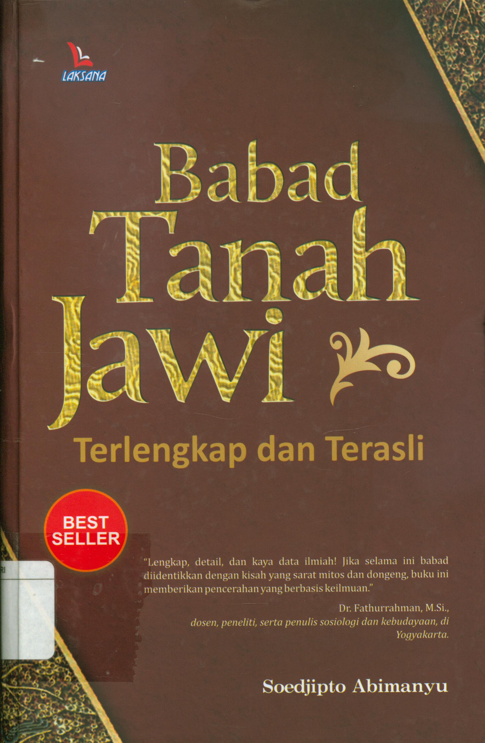 Cover Babad Tanah Jawi : Terlengkap dan terasli / Soedjipto Abimanyu ; editor, Rusdianto