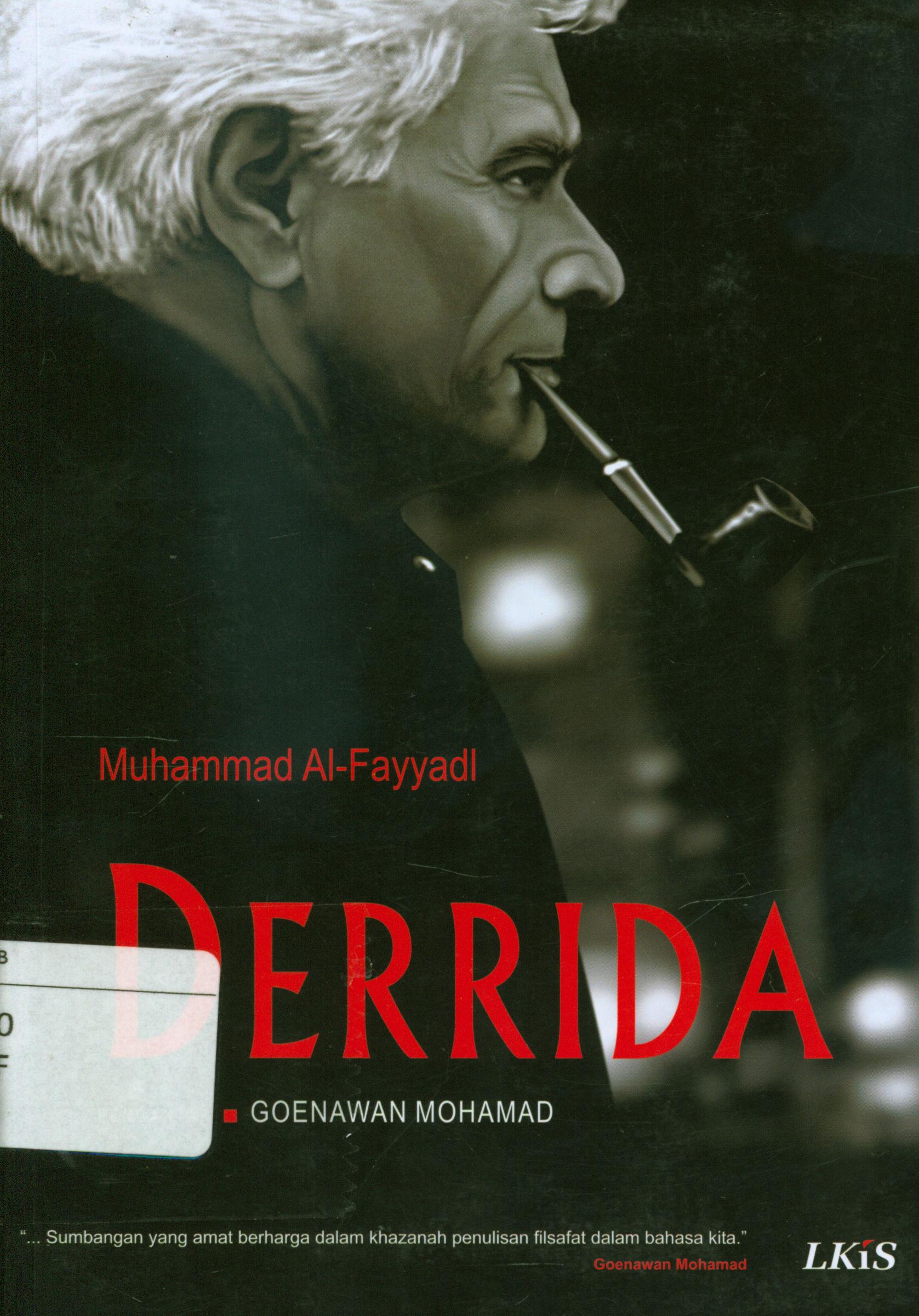 Cover Derrida / Muhammad Al-Fayyadl ; editor, M. Mushthafa.