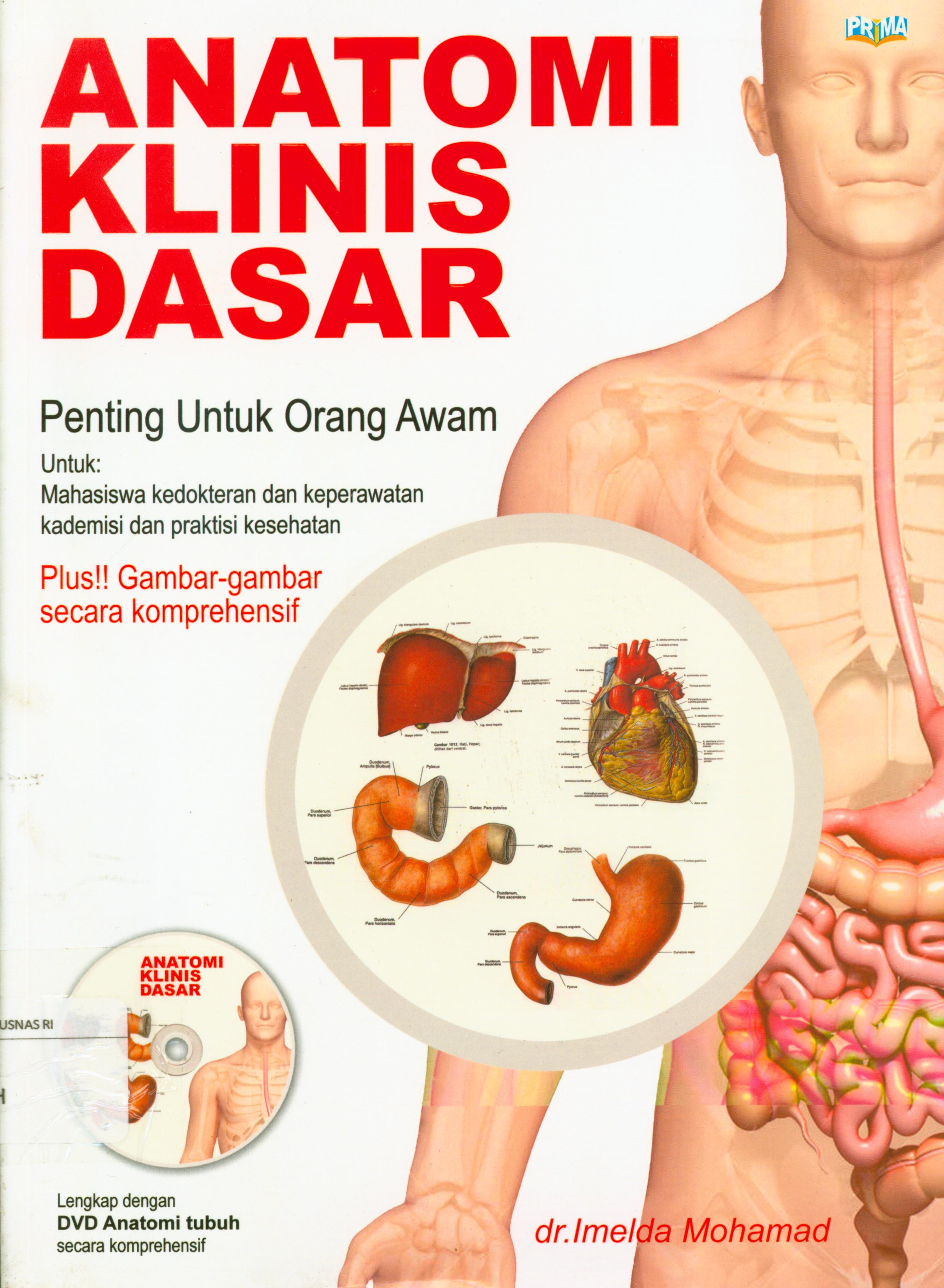 Cover Anatomi klinis dasar :  Penting untuk orang awam untuk mahasiswa kedokteran dan keperawanan kademisi dan praktisi kesehatan / Imelda Mohamad ; editor, Endah Kemala