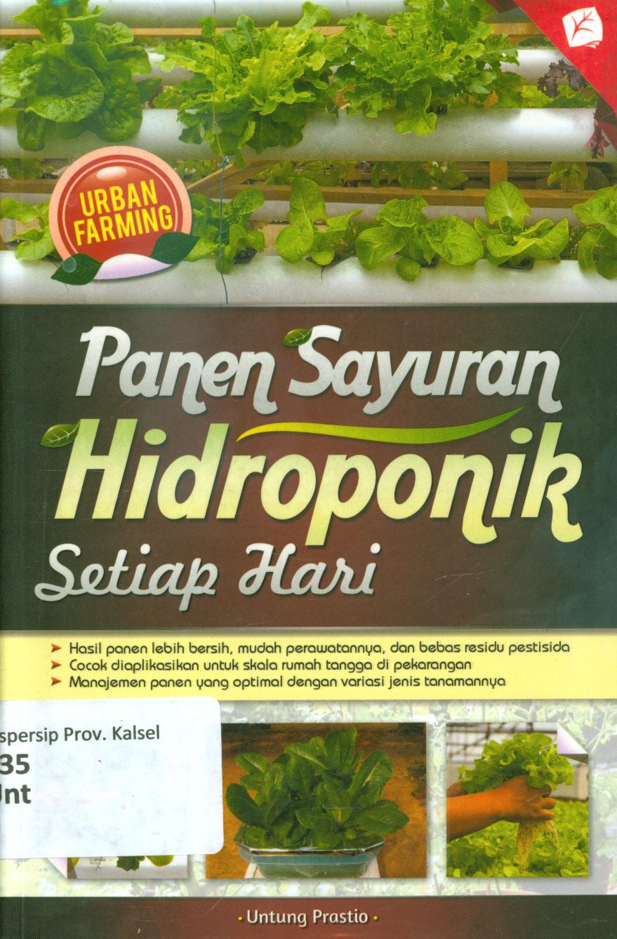 Cover Panen sayuran hidroponik setiap hari / Untung Prastio ; penyunting, Nofiandi Riawan