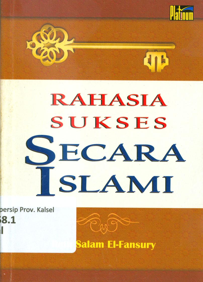 Cover Rahasia sukses secara islami / Ibnu Salam El-Fansury