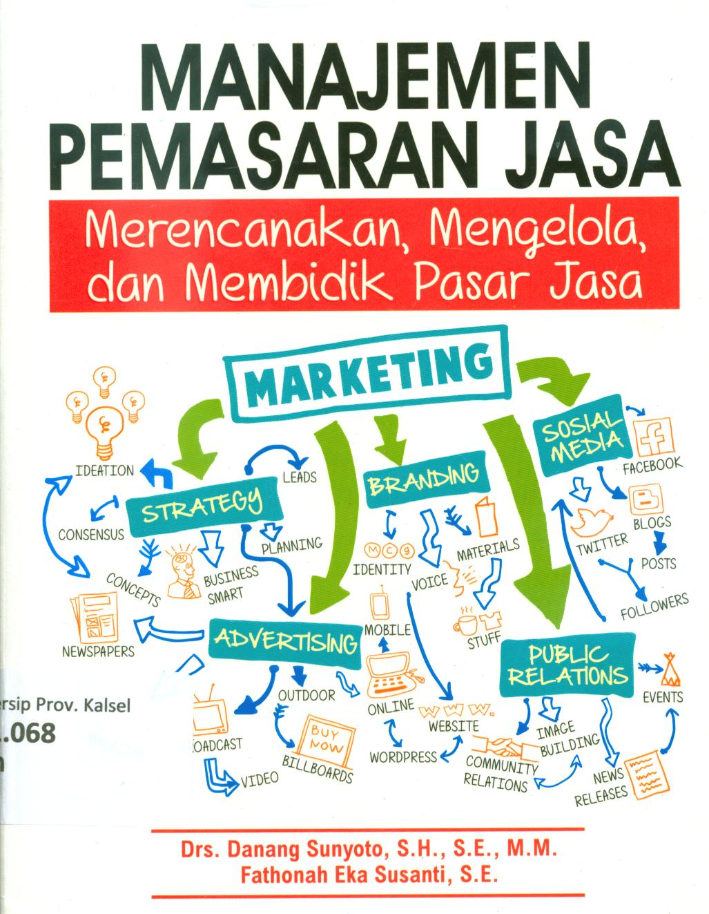 Cover Manajemen pemasaran jasa :  Merencanakan, mengelola, dan membinik pasar jasa / Danang Sunyoto, Fathonah Eka Susanti ; penyunting, Tri Admojo