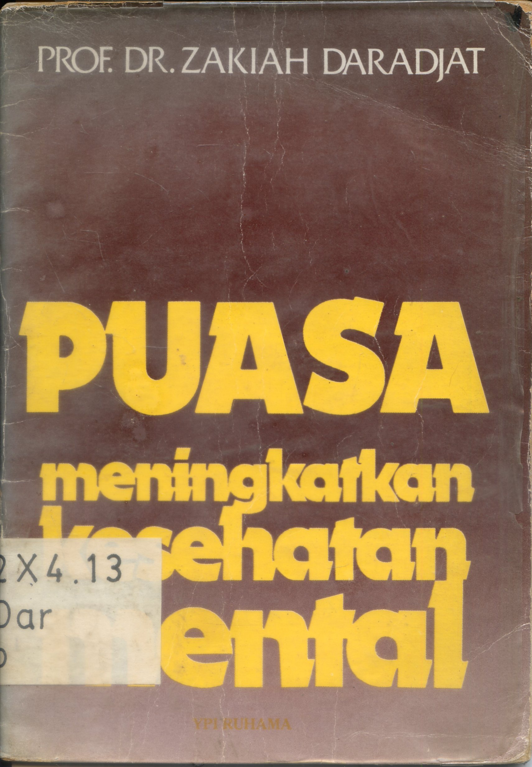 Cover Puasa : meningkatkan kesehatan mental / Zakiah Daradjat