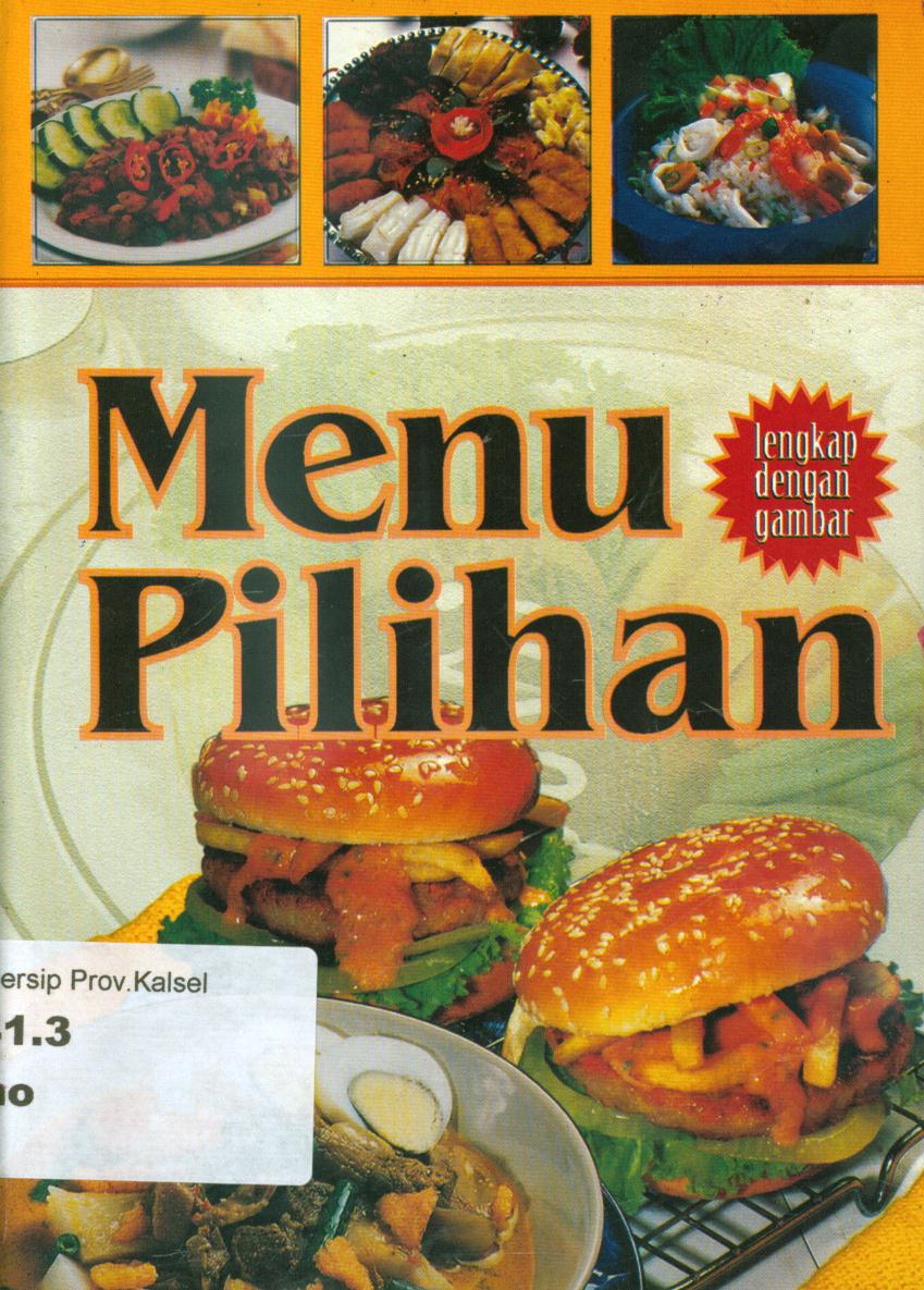 Cover Menu pilihan / Wh. Ono ; penyunting, Tri Kurnia Nurhayati