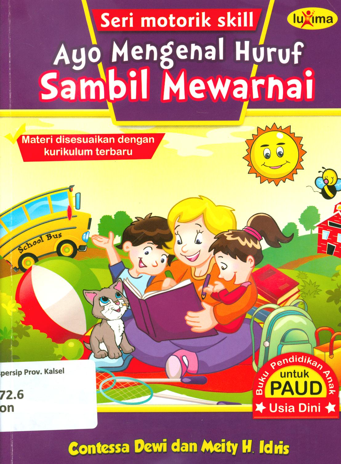 Cover Ayo mengenal huruf sambil mewarnai / Contessa Dewi, Meity.H. Idris