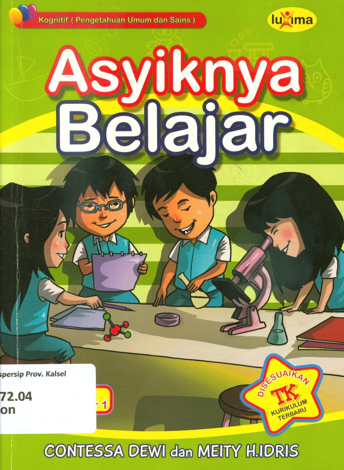 Cover Asyiknya belajar untuk TK B semester 1 / Contessa Dewi, Meity.H.Idris