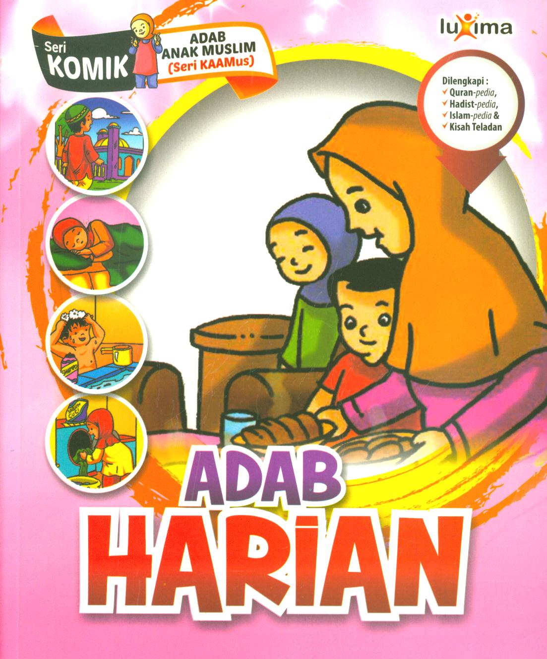 Cover Adab harian / Rahayu Ummi Farida, Nurul Ihsan, dan Tim CBM studio