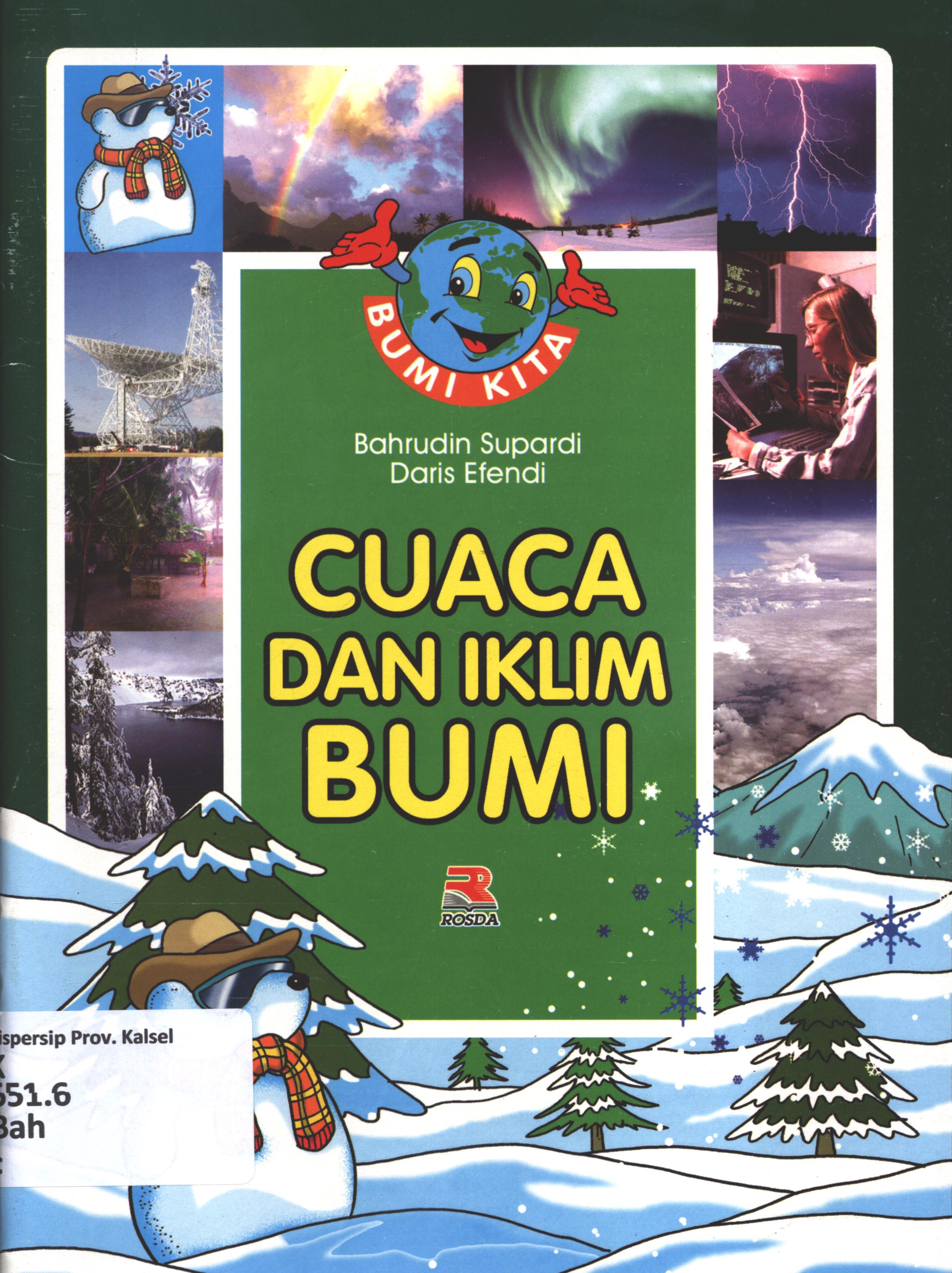 Cover Cuaca dan iklim bumi / Bahrudin Supardi, Daris Efendi