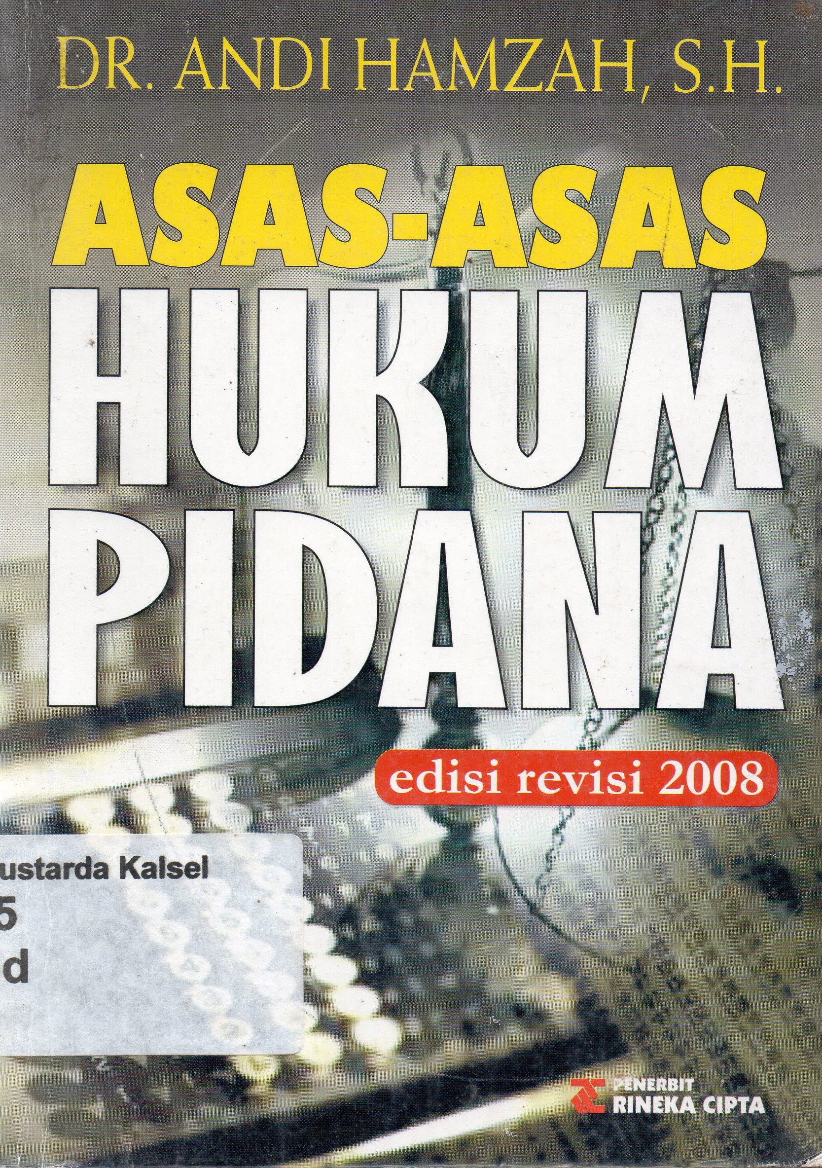 Cover Asas-Asas Hukum Pidana / Andi Hamzah