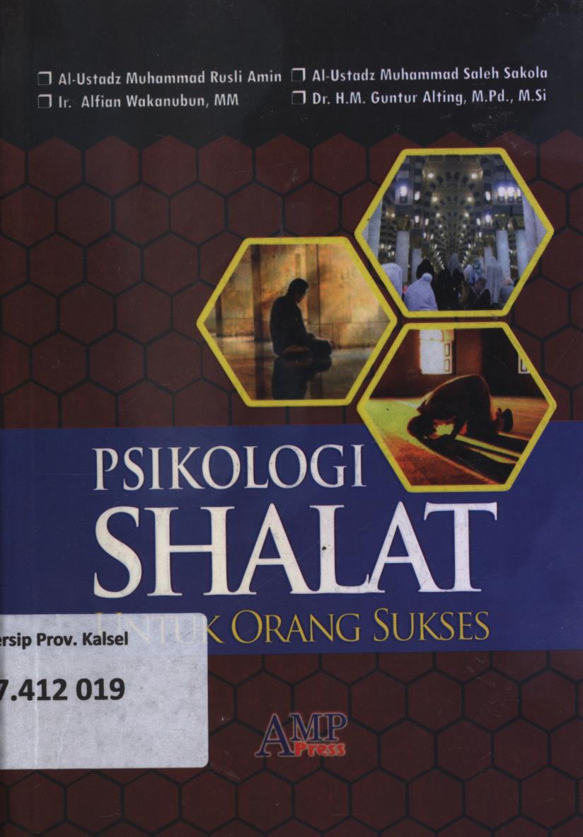Cover Psikologi shalat untuk orang sukses