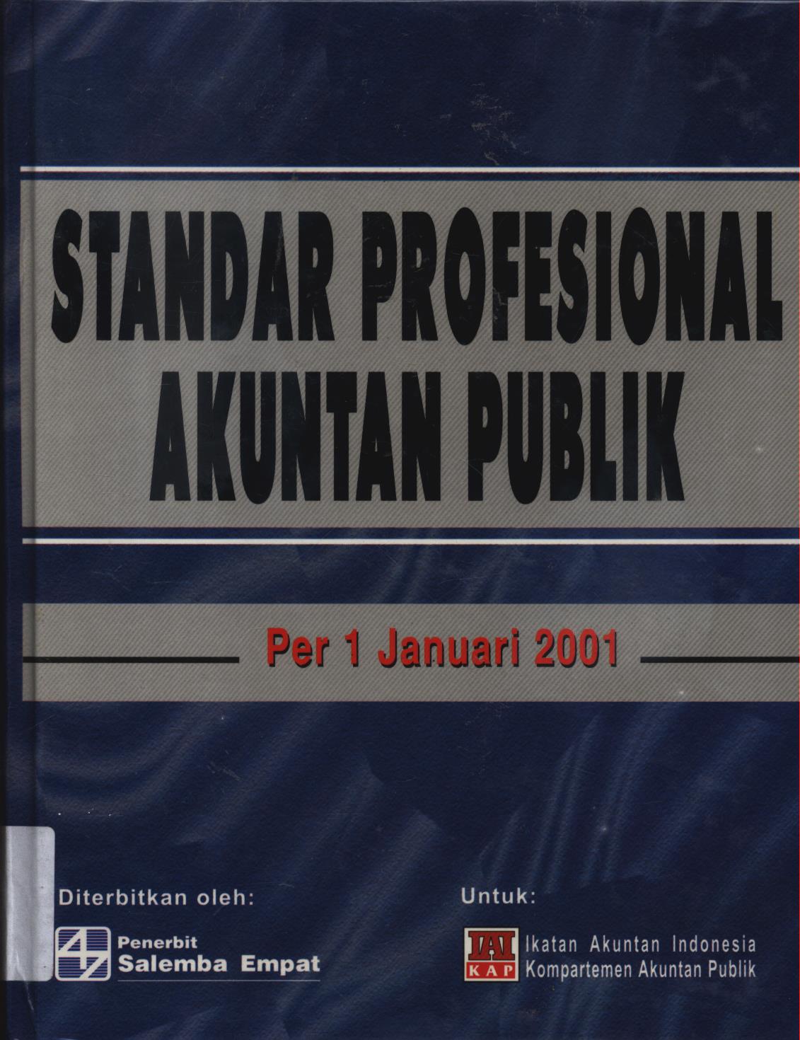 Cover Standar profesional akuntan publik per   1 Januari 2001