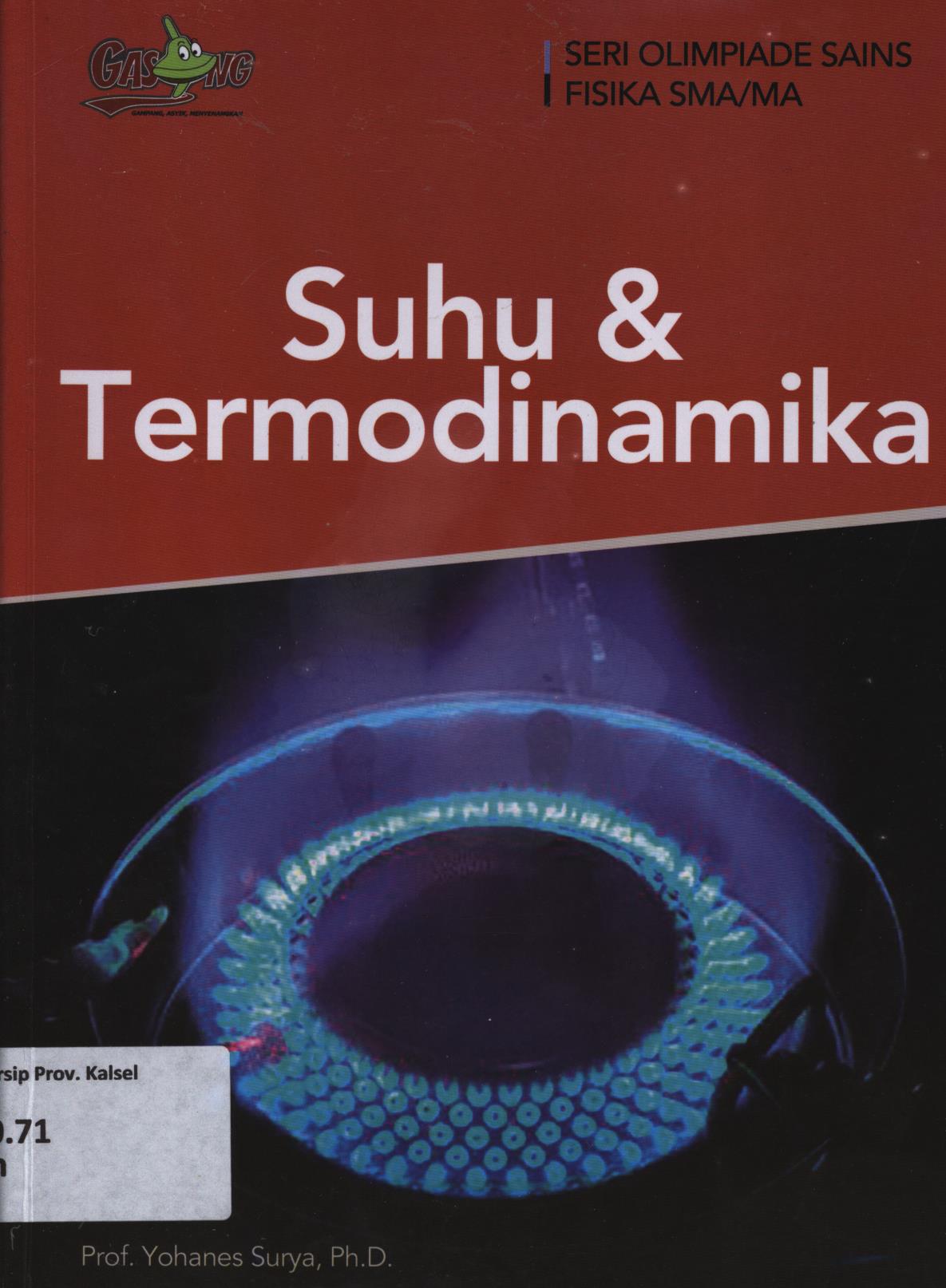 Cover Suhu dan termodinamika / Yohanes Surya