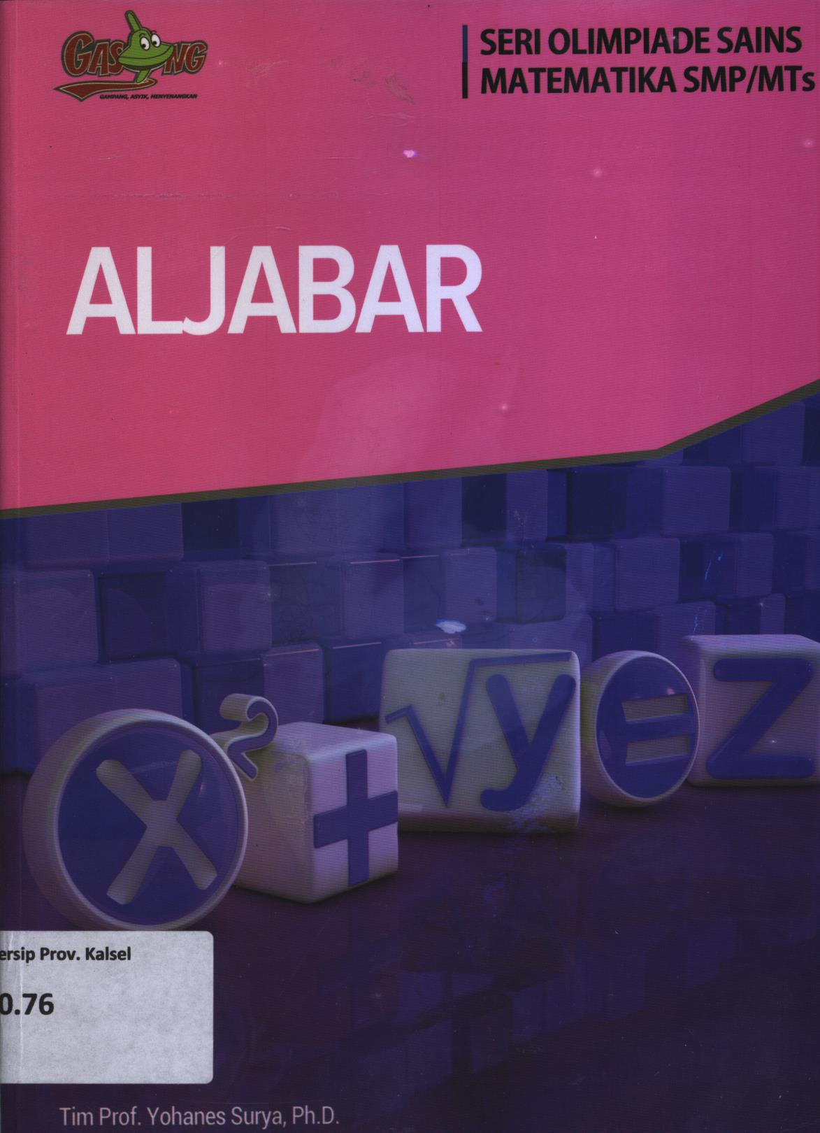 Cover Aljabar / Tim Prof. Yohanes Surya