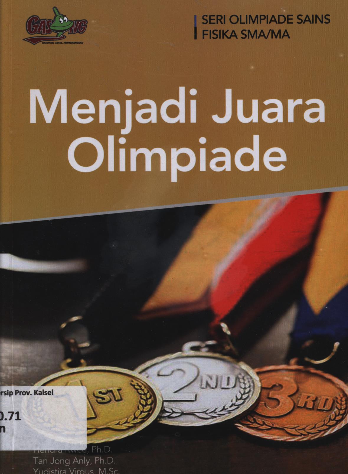 Cover Menjadi juara olimpiade / Hendra Kwee