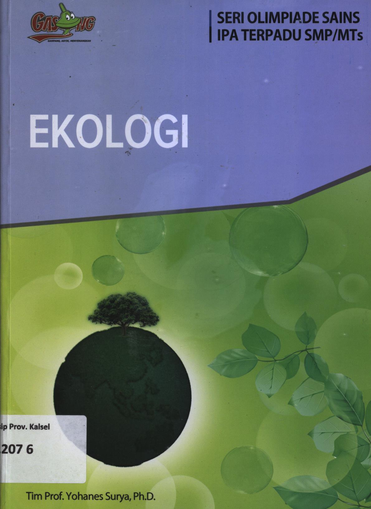 Cover Ekologi / Tim Prof. Yohanes Surya