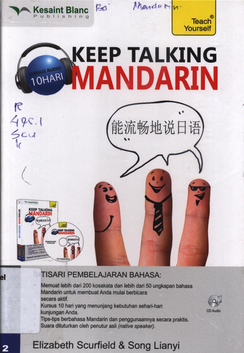 Cover Keep talking mandirin :  Kursus audio 10 hari / Elizabeth Scurfield