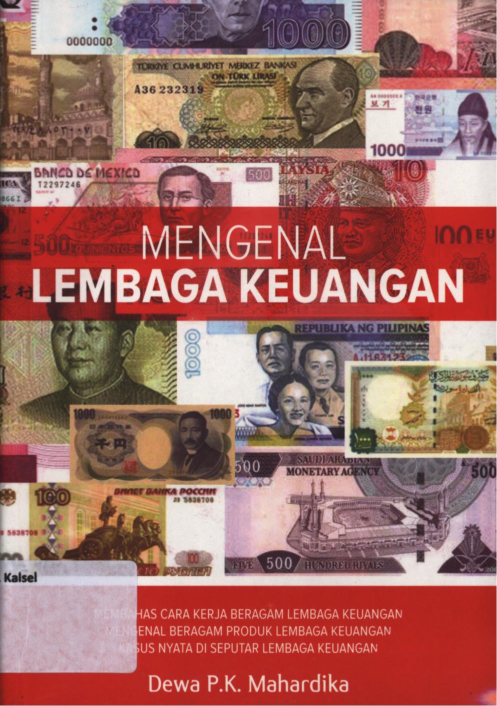 Cover Mengenal  lembaga keuangan / Dewi P.K. Mahardika
