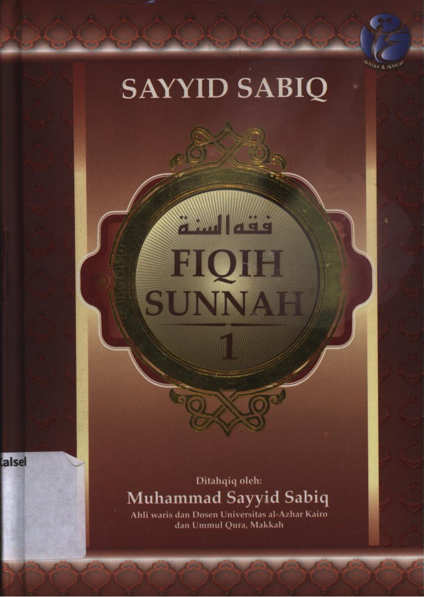 Cover Fiqih sunnah jilid 1 / Sayyid Sabiq