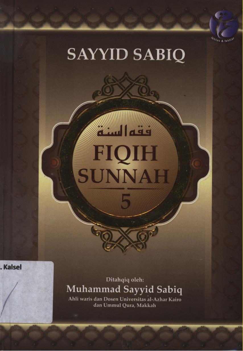 Cover Fiqih sunnah jilid 5 / Sayyid Sabiq