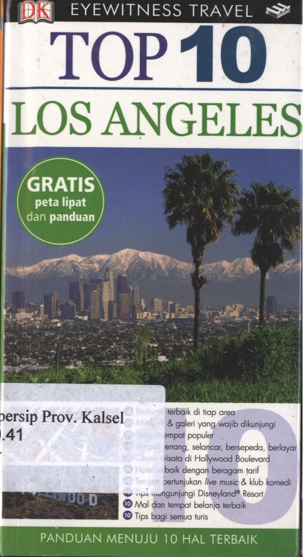 Cover Eyewitness Travel Top 10 los Angeles / Catherine Gerber ; penerjemah, Dyah Ruci ; editor, Winny Rachmayanti