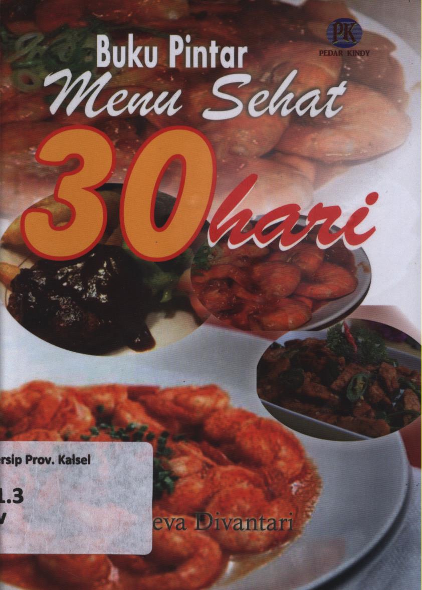 Cover Buku pintar menu sehat   30 hari / Reva Dovantary