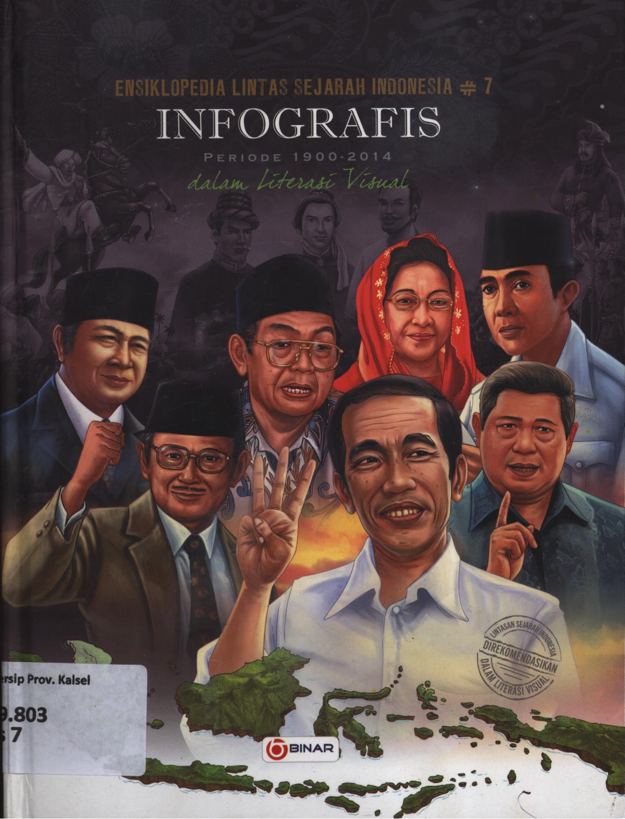 Cover Ensiklopedia Lintas sejarah Indonesia 7 :  Infografis periode1900-2014 dalam literasi visual / Laode  Lalano, S...[et.al.]