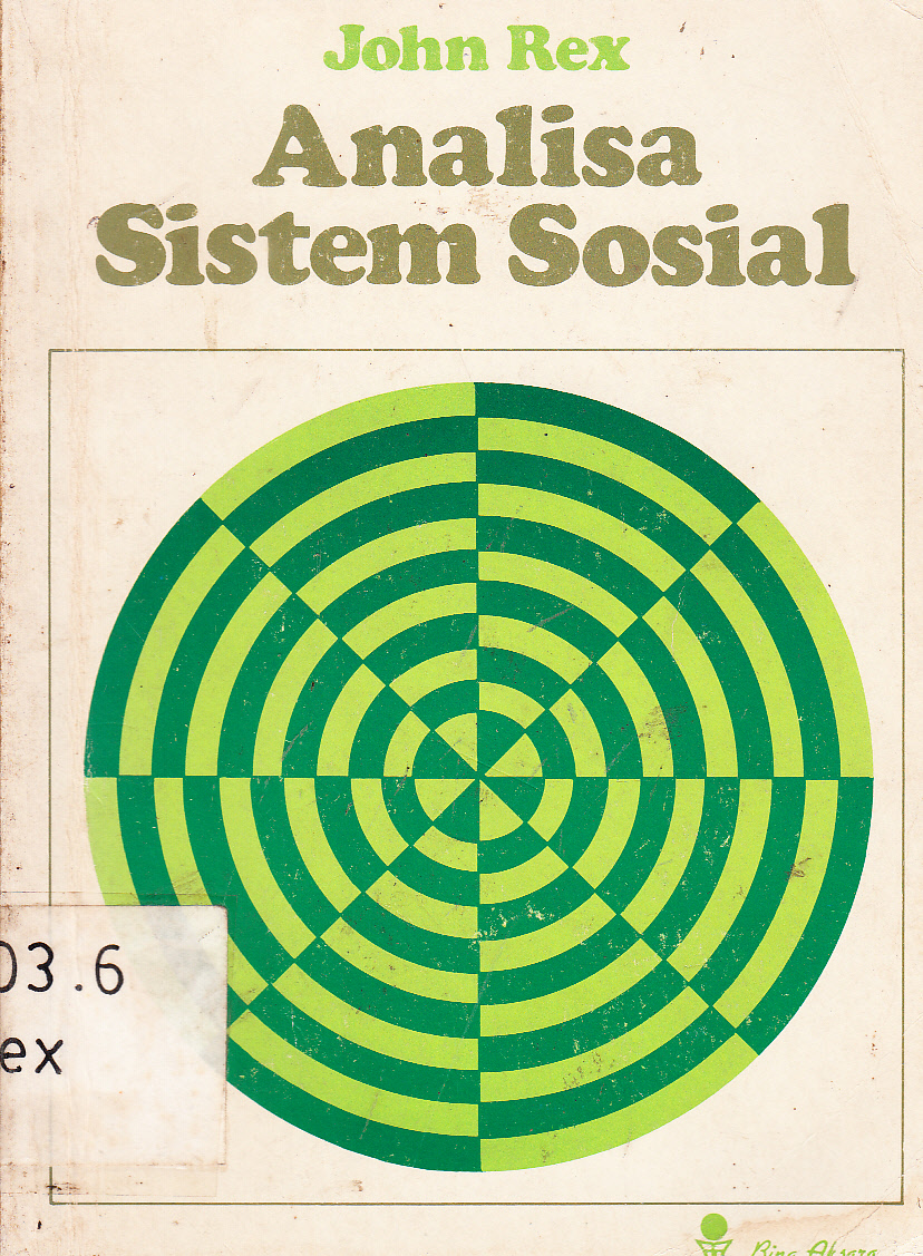 Cover Analisa Sistem Sosial / John Rex ; alih bahasa, Sahat Simamora