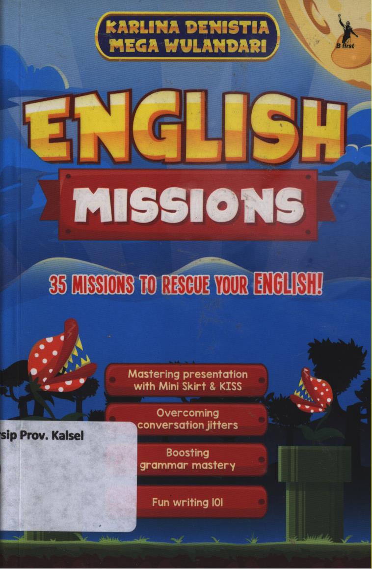Cover English missions / Karlina Denistia dan Mega Wulandari ; penyunting, Yusa Tripani