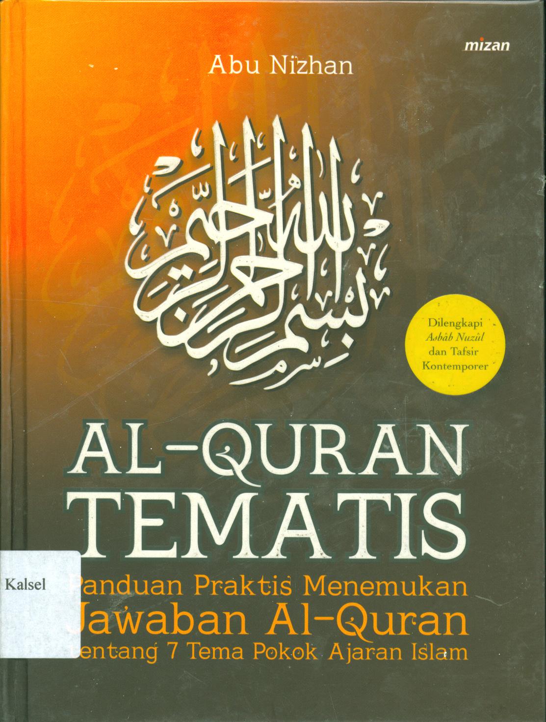 Cover Al-Quran Tematis / Abu Nizhan ; penyunting, Abu Mumtaza