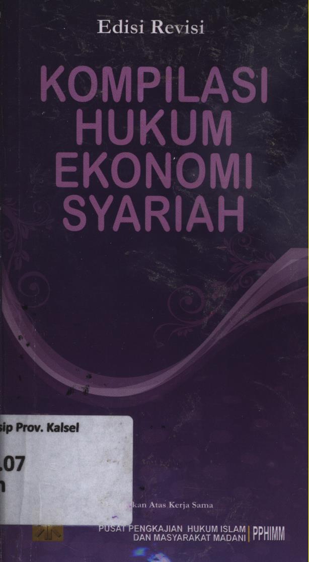 Cover Kompilasi hukum ekonomi syariah edisi revisi revisi :  pusat pengkajian hukum islam dan masyarakat madani