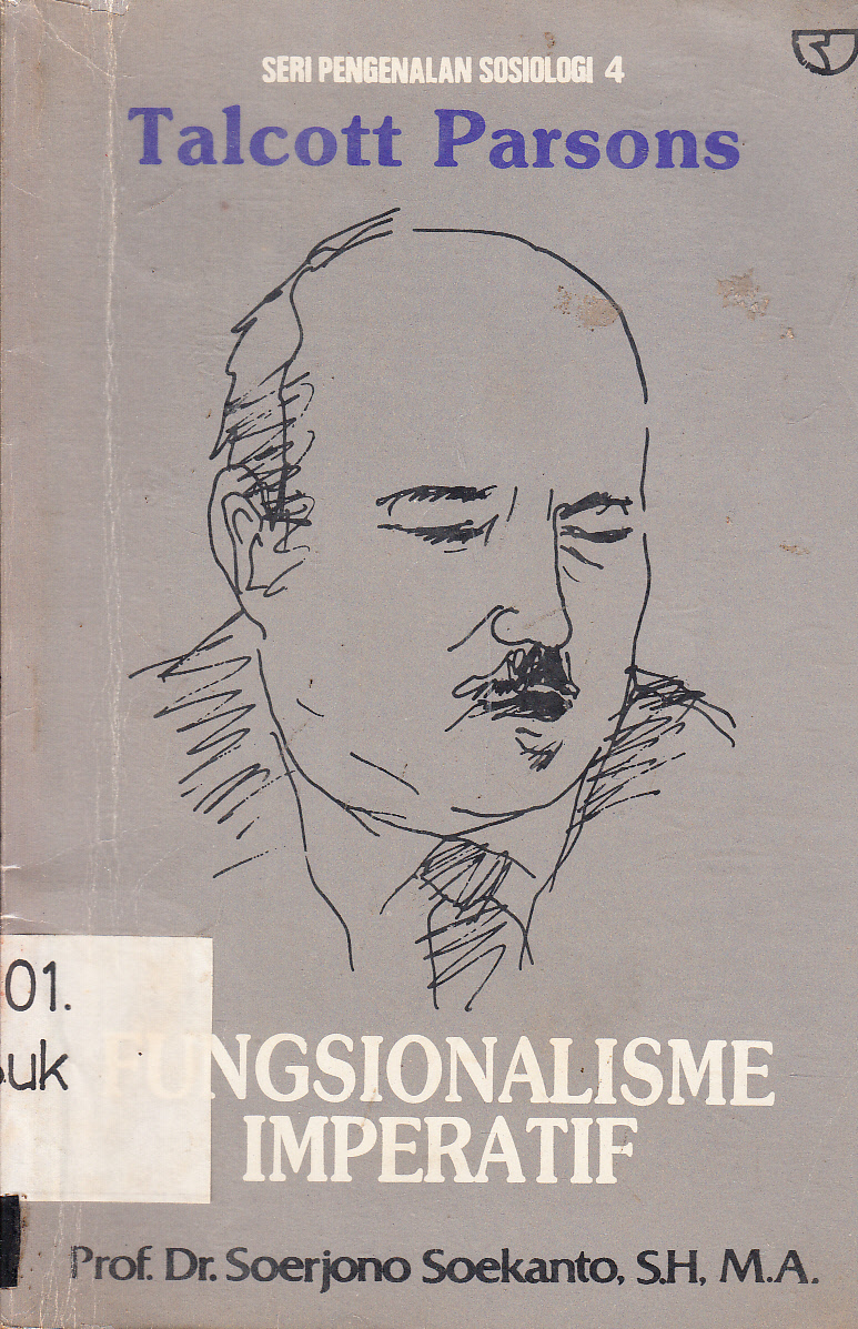 Cover Talcott Parsons Fungsionalisme Imperatif / Soerjono Soekanto