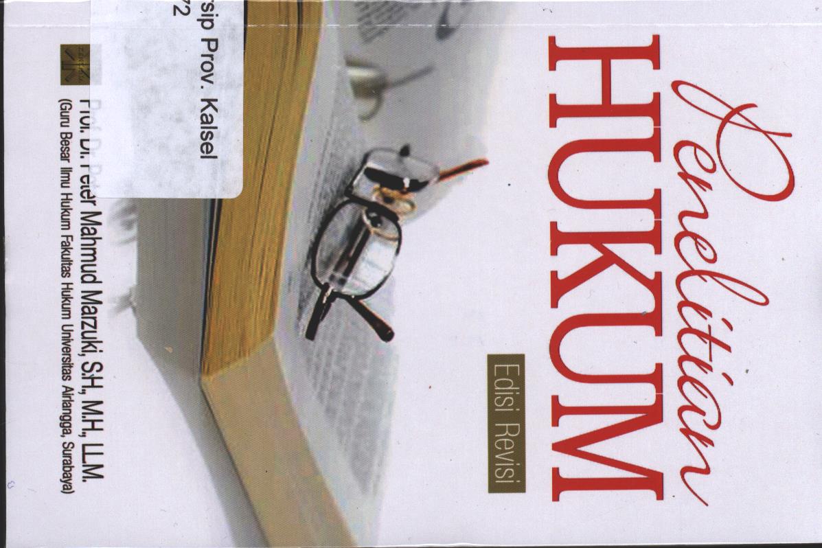 Cover Penelitian Hukum / Peter Mahmud Marzuki