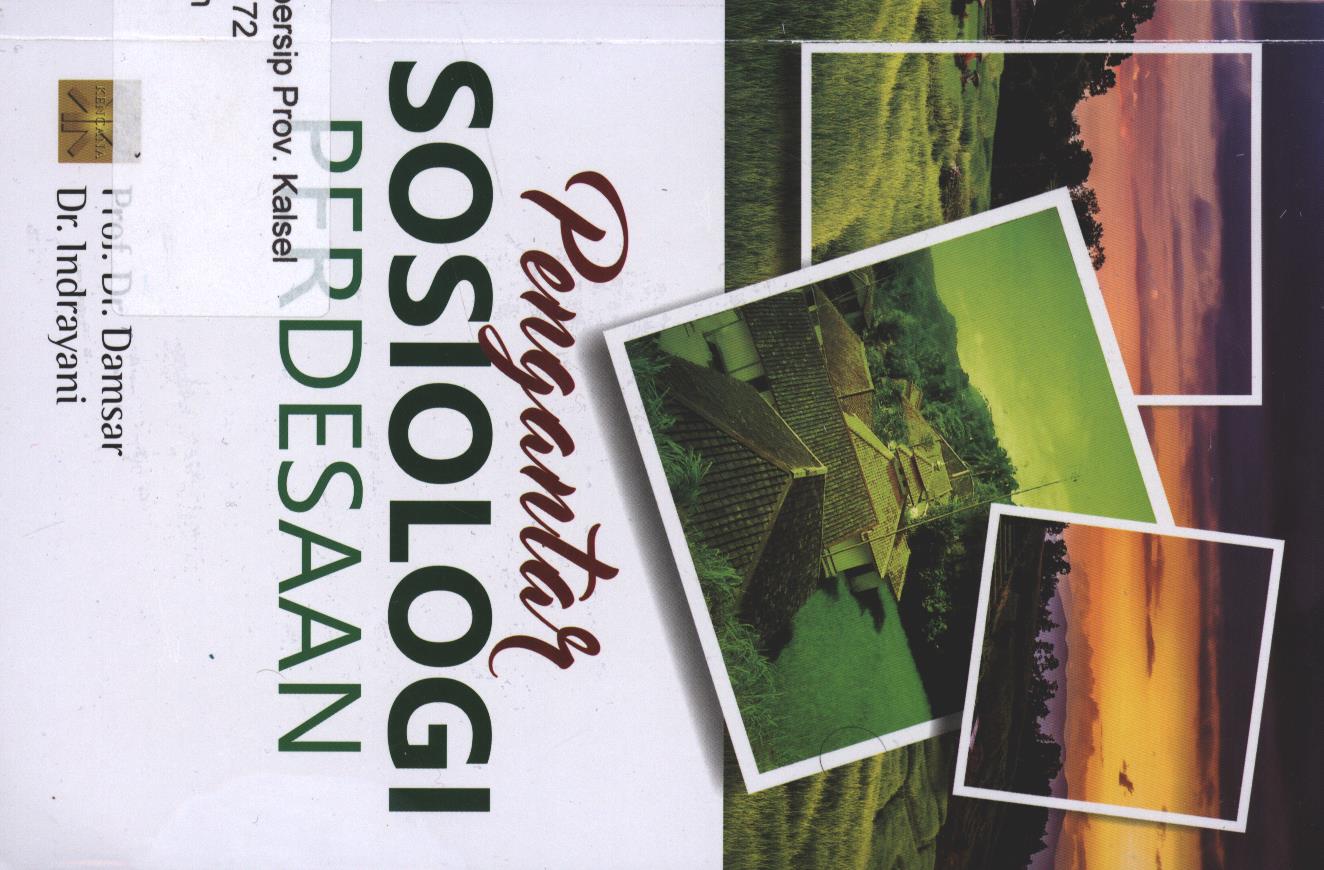 Cover Pengantar Sosiologi Perdesaan / Damsar, Indrayani