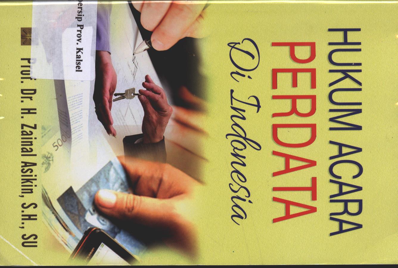 Cover Hukum Acara Perdata Di Indonesia / Zainal Asikin