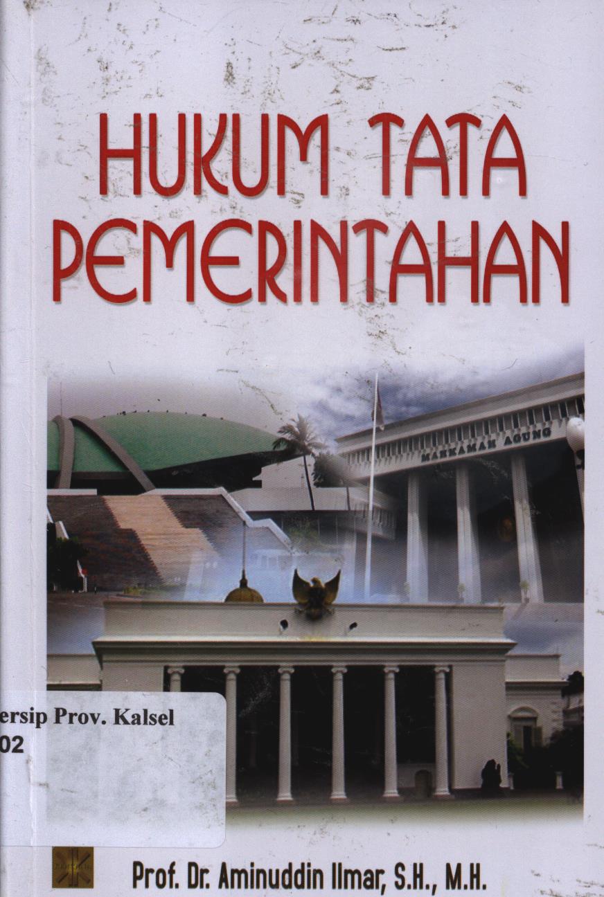 Cover Hukum Tata Pemerintahan / Aminuddin Ilmar