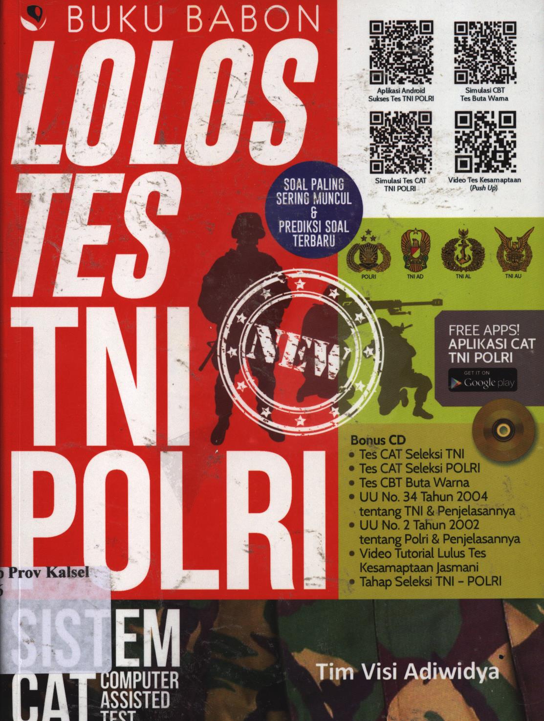 Cover Buku Babon Lolos Tes TNI Polri / Tim Visi Adiwidya ; penyunting, Fitria Pratiwi dan Lis Sutinah